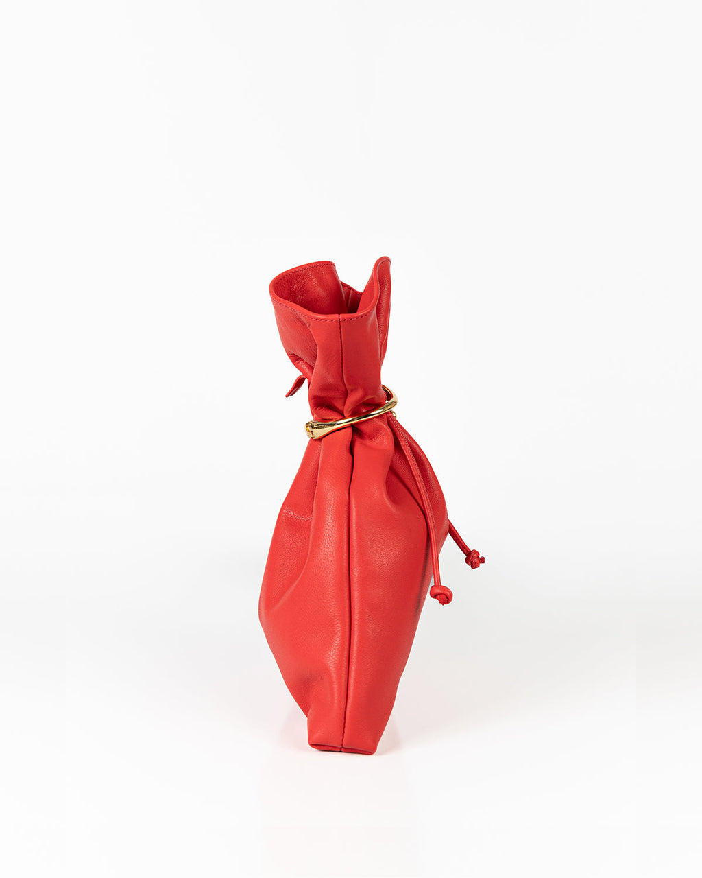 Bolsa Média Rafaela Couro Vermelho Com Bracelete WOOW