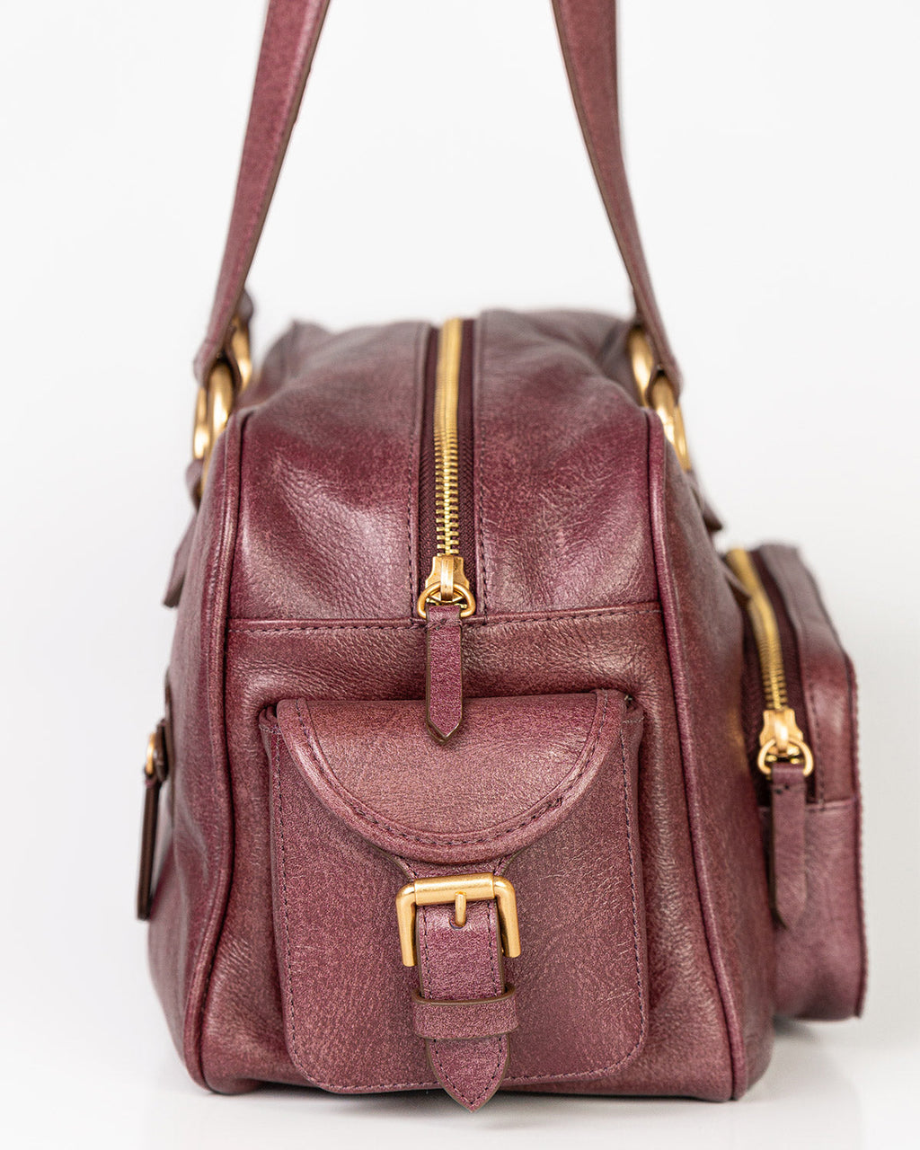 Bolsa Atena em Couro Grape WOOW