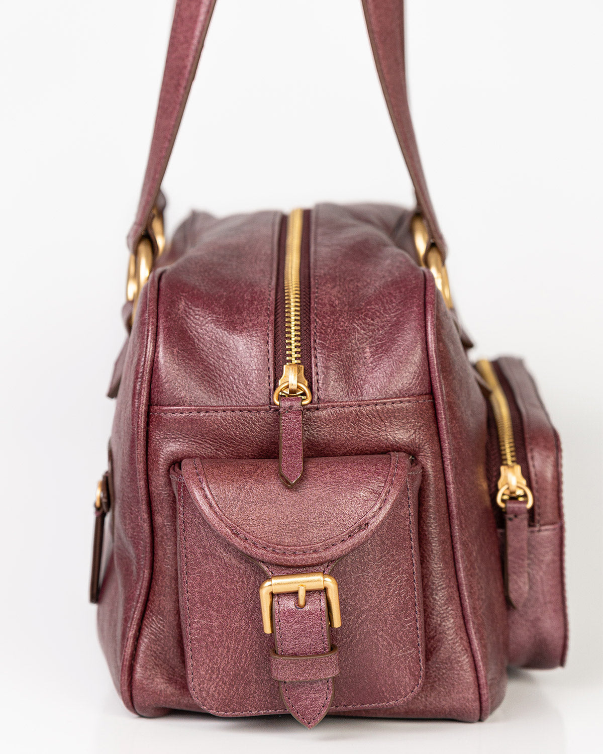 Bolsa Atena em Couro Grape WOOW