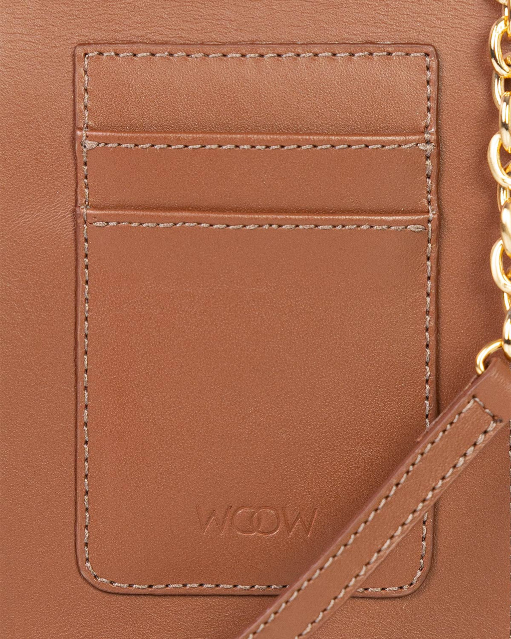 Porta Celular Jade Couro Marrom WOOW