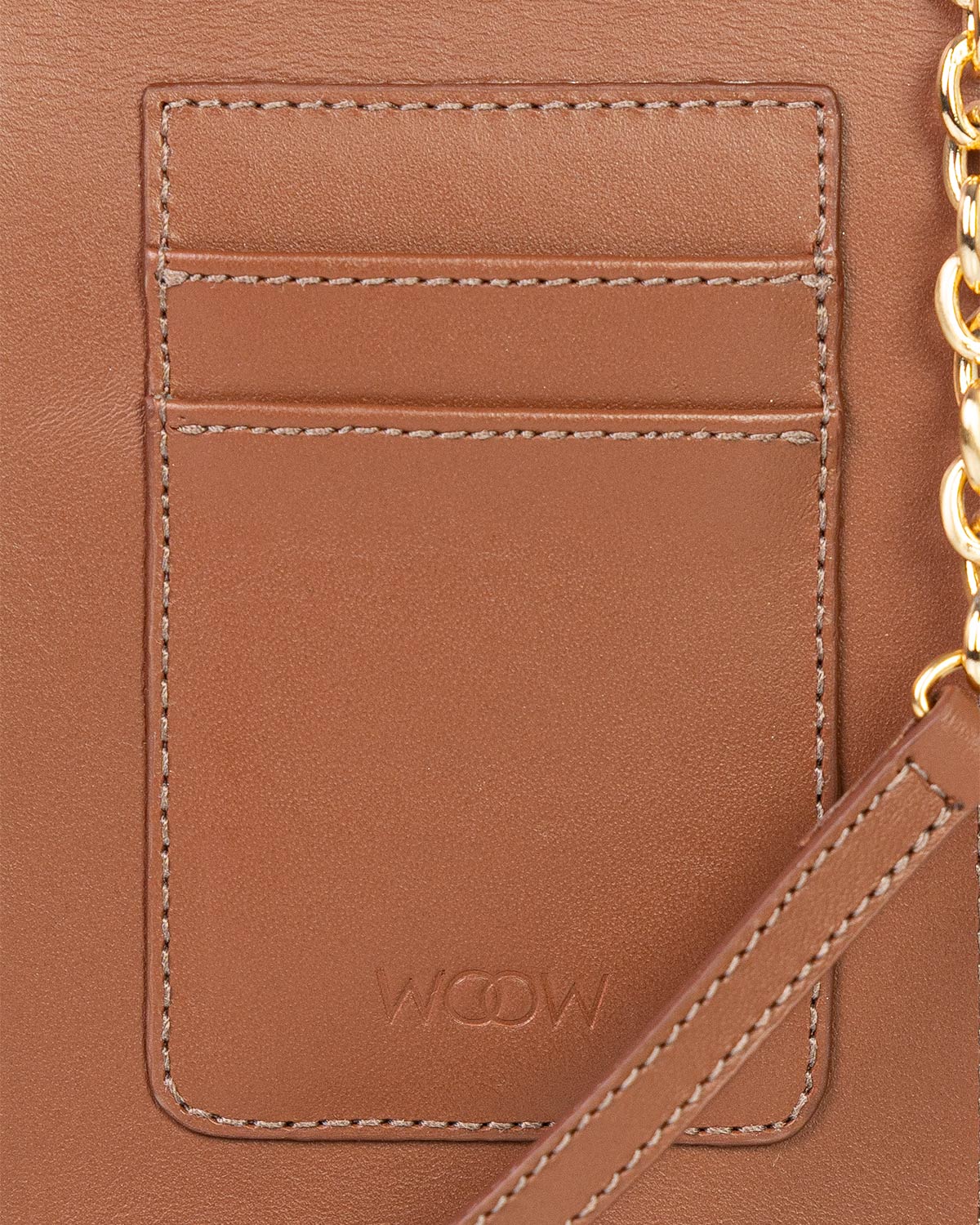 Porta Celular Jade Couro Marrom WOOW