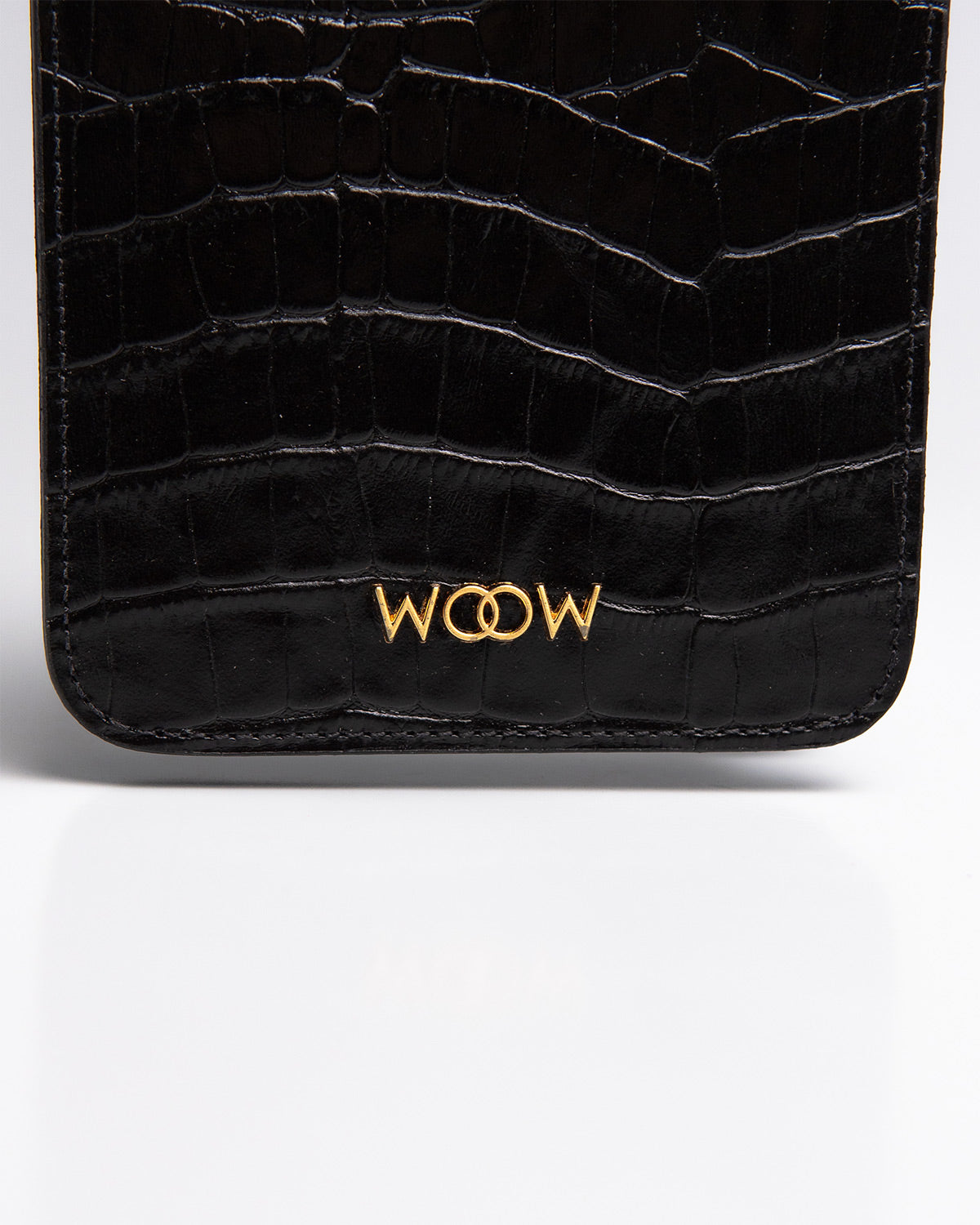 Porta Celular Luna Couro Preto WOOW