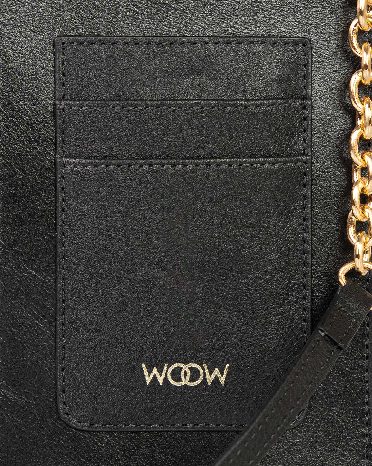Porta Celular Jade Couro Preto WOOW