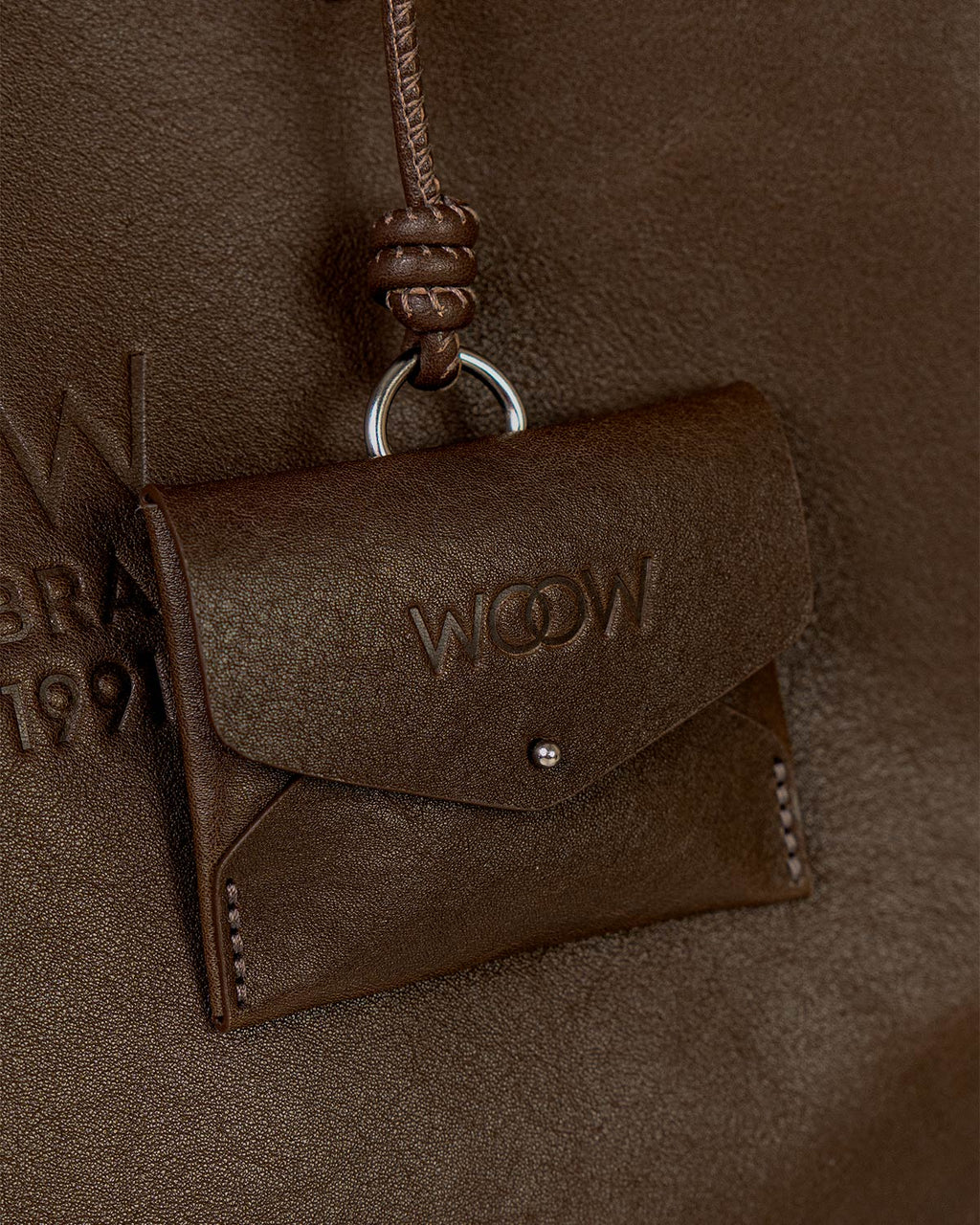 Bolsa Tote Grande Milano Couro Marrom Desert WOOW