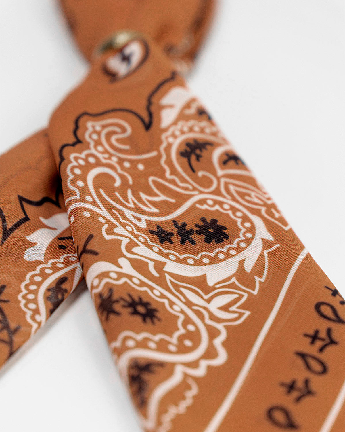 Lenço Voal Paisley Caramelo WOOW