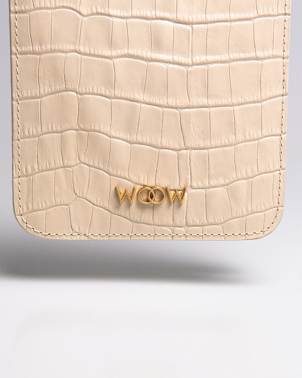 Porta Celular Luna Couro Off White WOOW