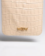Porta Celular Luna Couro Off White WOOW