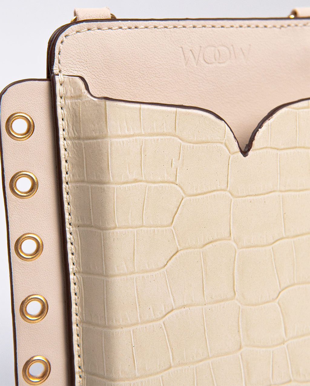 Porta Celular Ina Couro Off White WOOW