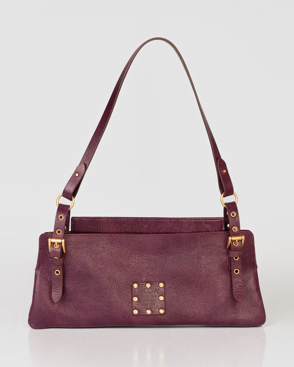Bolsa Média Selene em Couro Grape WOOW