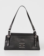 Bolsa Média Selene em Couro Preto WOOW