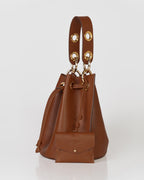 Bolsa Bucket Livia em Couro Tan WOOW