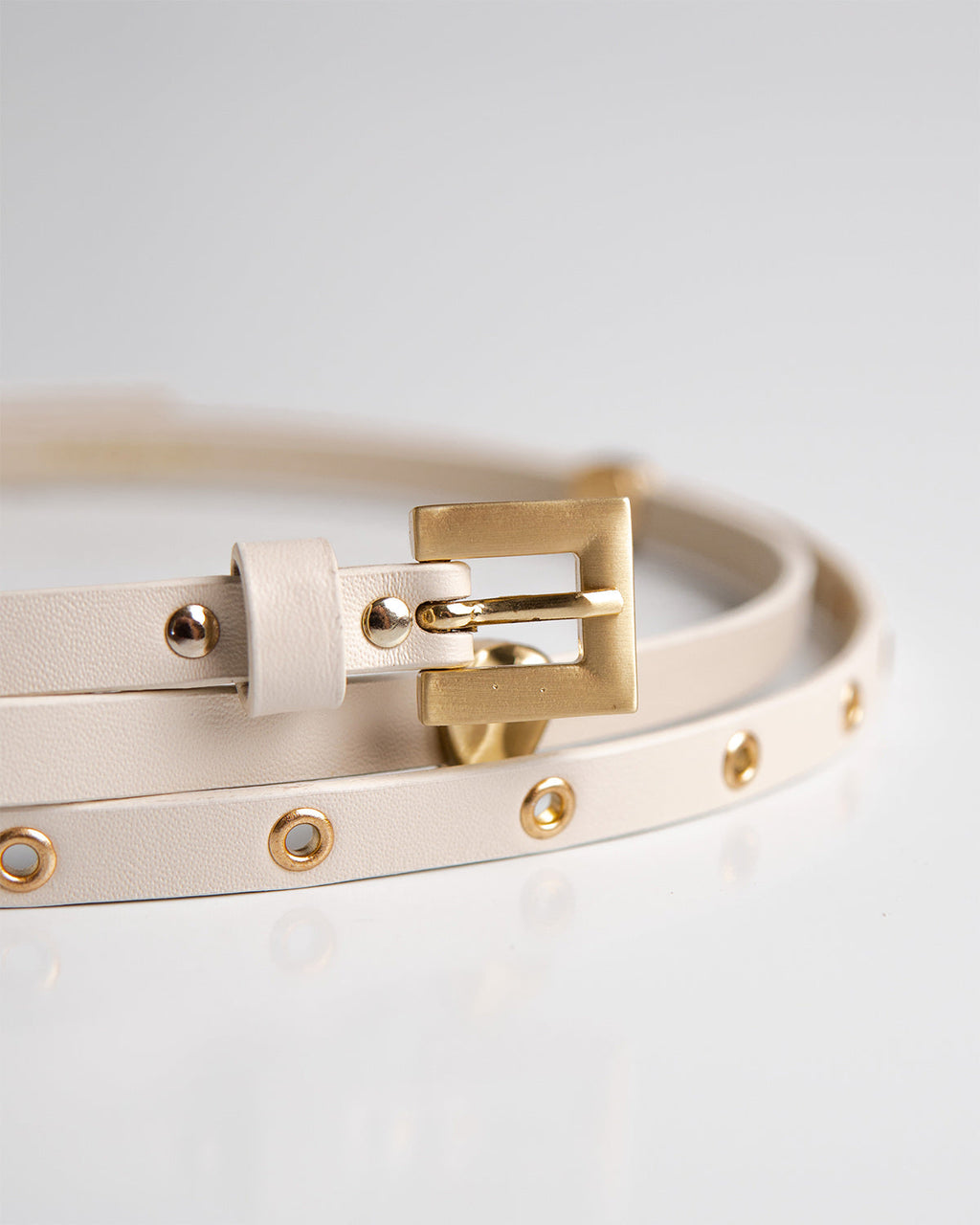 Cinto Carolina Couro Off White WOOW