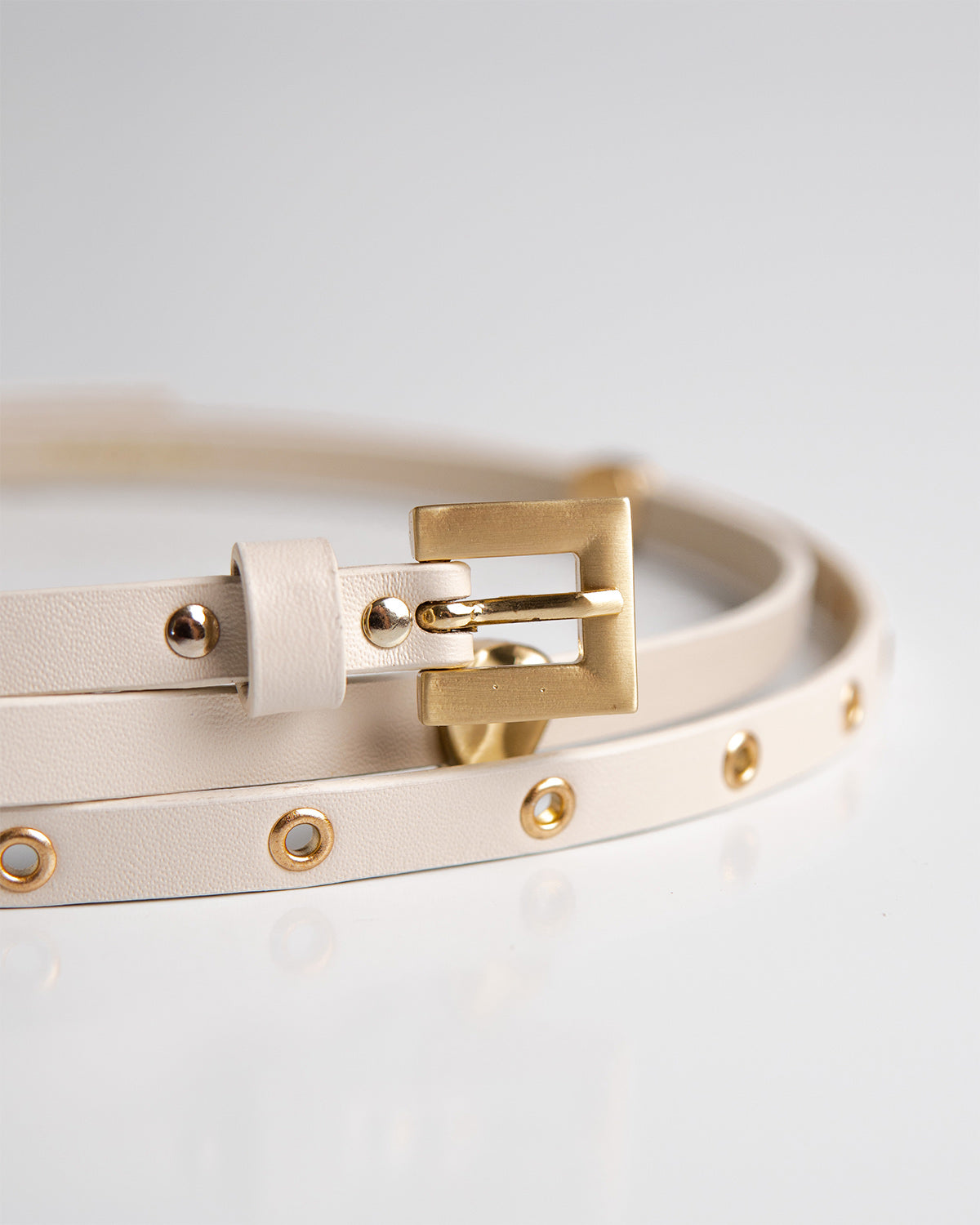 Cinto Carolina Couro Off White WOOW