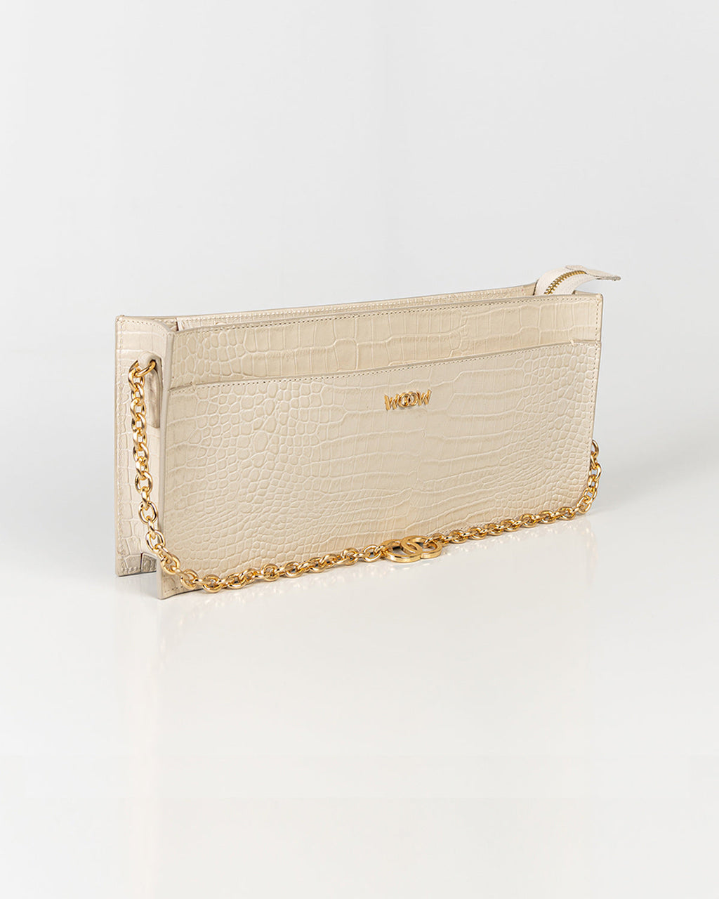 Bolsa Média Margô Couro Off White WOOW