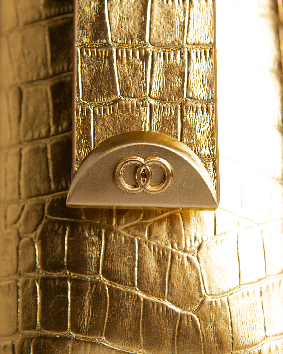 Porta Celular Luiza Couro Gold WOOW