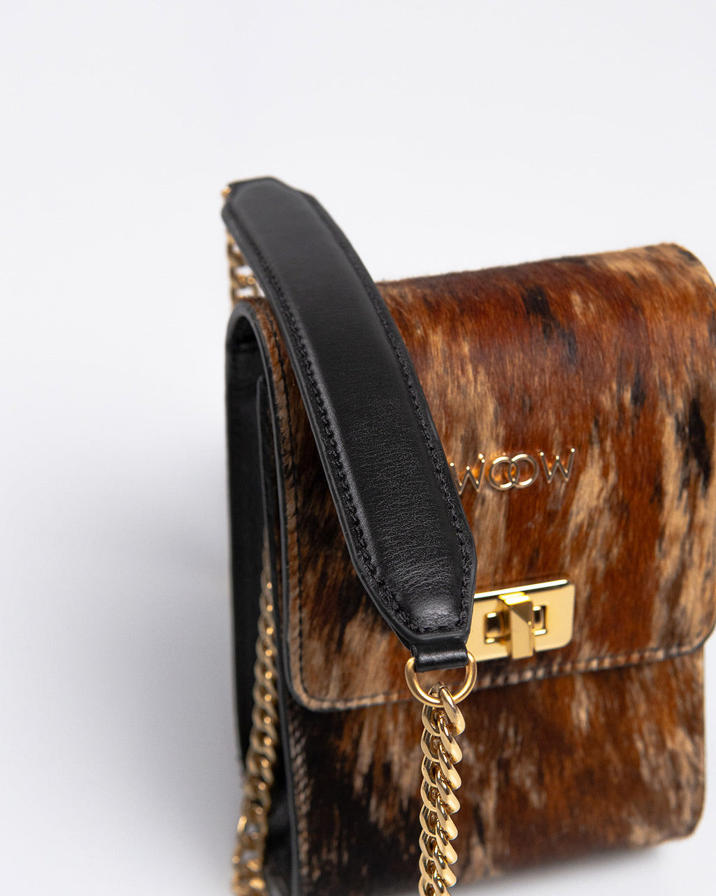 Bolsa Pequena Emily Couro Animal Print WOOW
