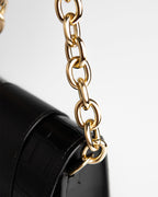 Bolsa Pequena Laila Couro Preto WOOW