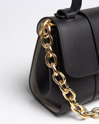 Bolsa Pequena Aurora Couro Preto WOOW