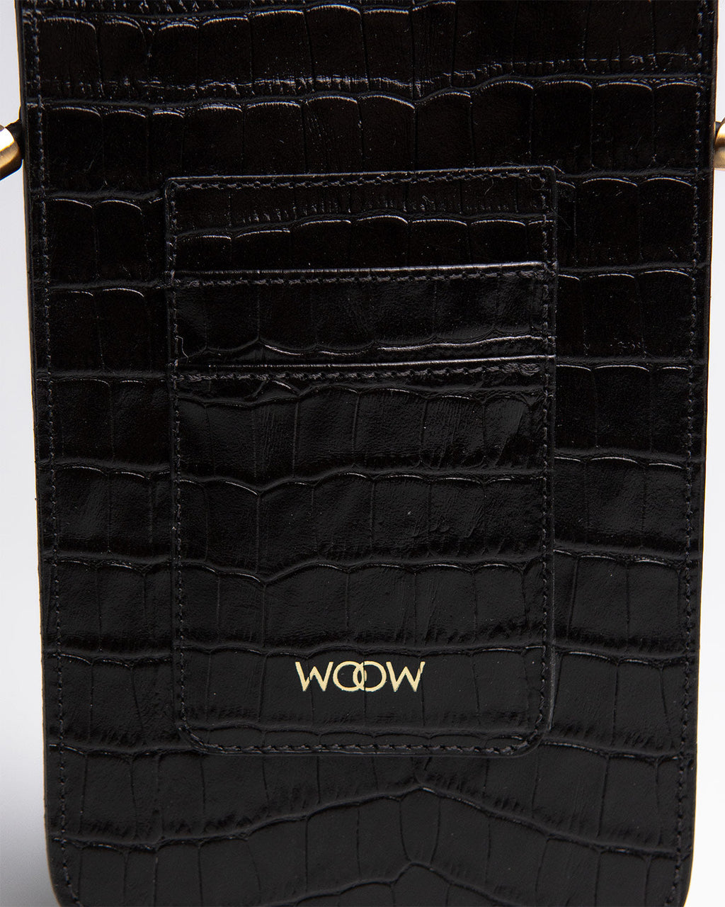 Porta Celular Luna Couro Preto WOOW
