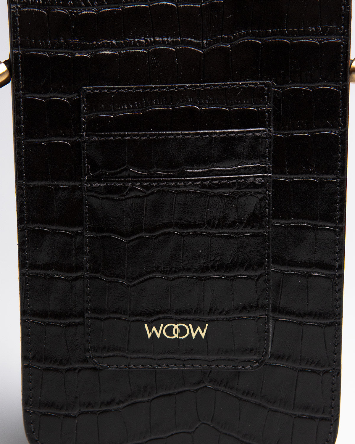 Porta Celular Luna Couro Preto WOOW