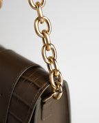 Bolsa Pequena Laila Couro Dark Pewter WOOW