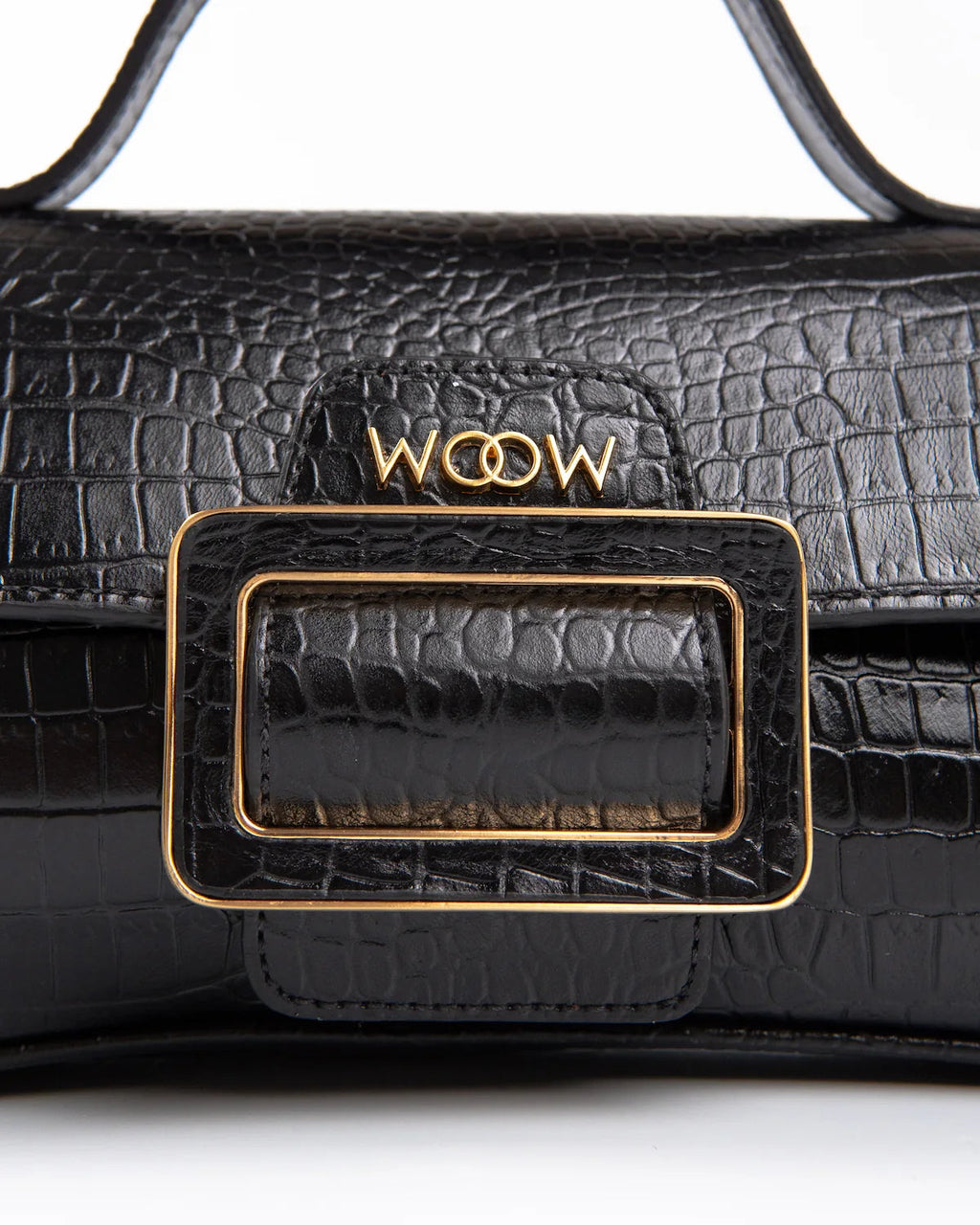Bolsa Média Charlote Couro Preto WOOW