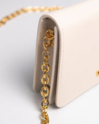 Bolsa Pequena Aura Couro Off White WOOW