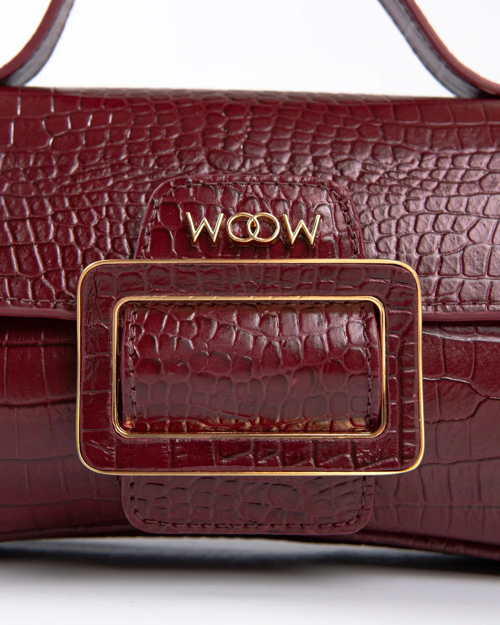 Bolsa Média Charlote Couro Bordô WOOW