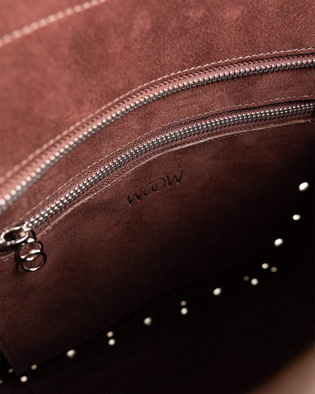 Bolsa Tote Vertical Giulia Couro Camurça Marrom WOOW