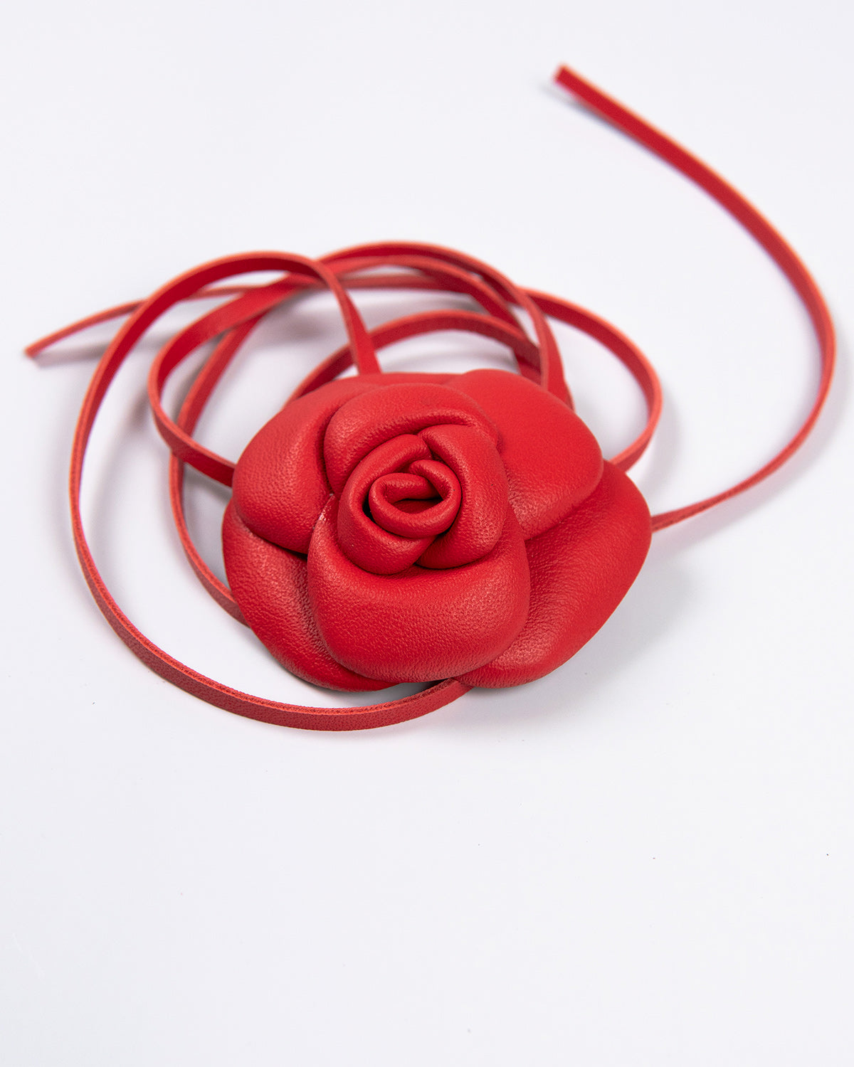 Flor Confidence Couro Vermelho WOOW