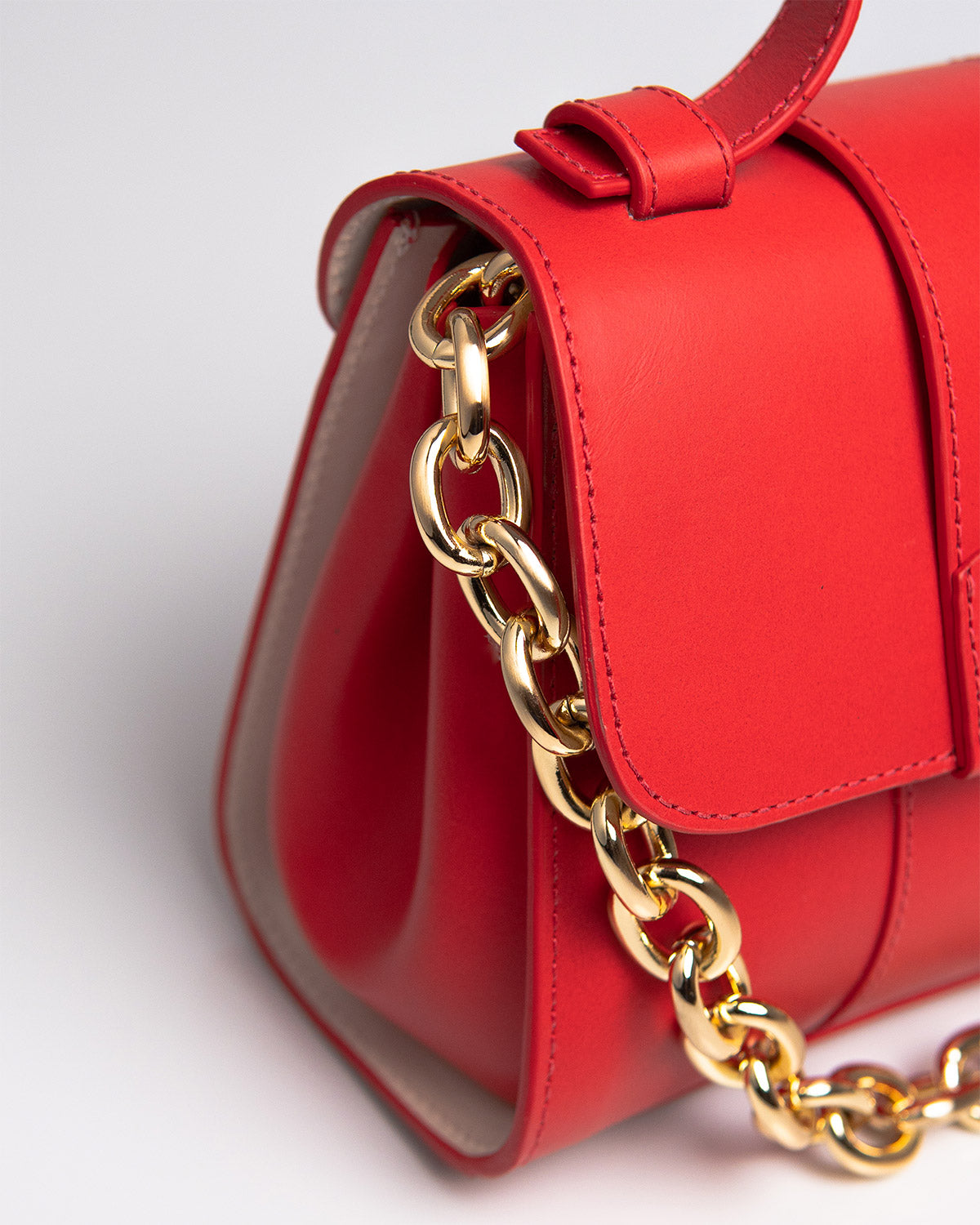 Bolsa Pequena Aurora Couro Vermelho WOOW