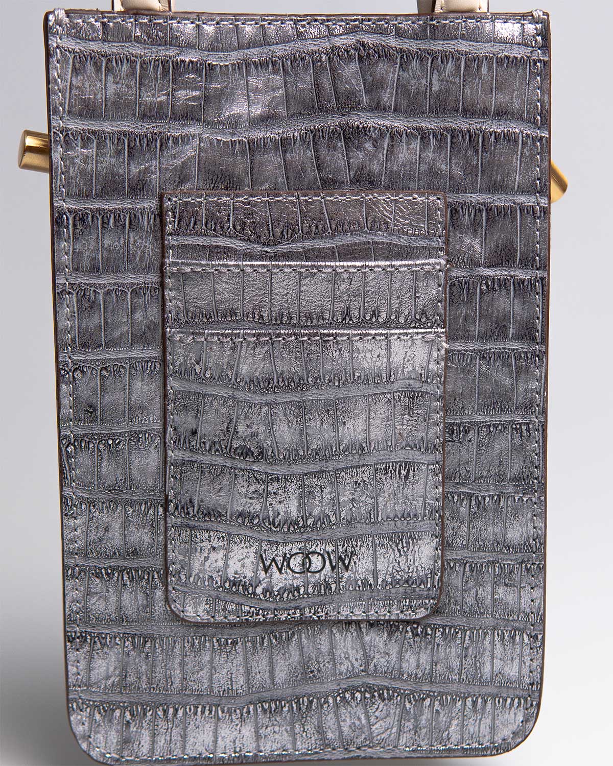 Porta Celular Luna Couro Silver WOOW
