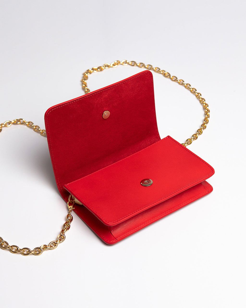 Bolsa Pequena Aura Couro Vermelho WOOW