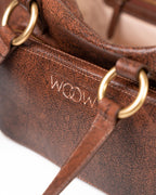 Bolsa Atena em Couro Camel WOOW