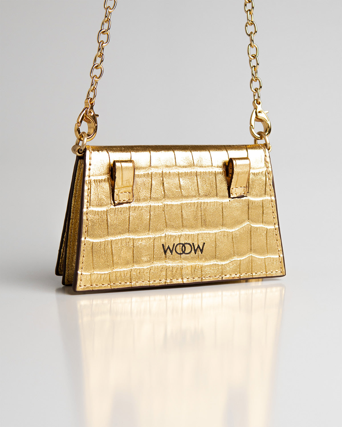 Bolsa Micro Camila com Cinto Couro Gold WOOW