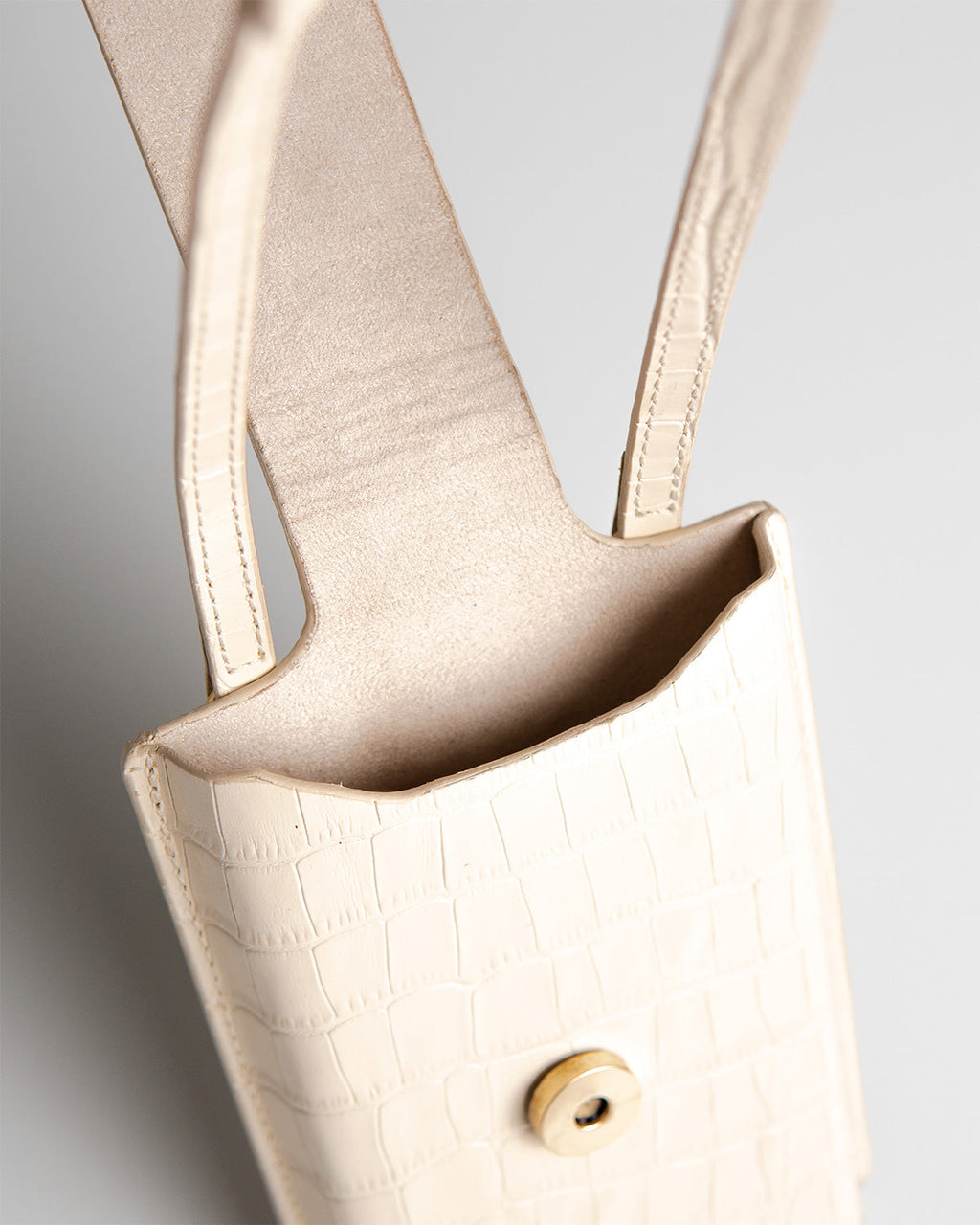 Porta Celular Luiza Couro Off White WOOW