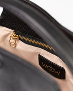 Bolsa Média Clarice em Couro Preto WOOW