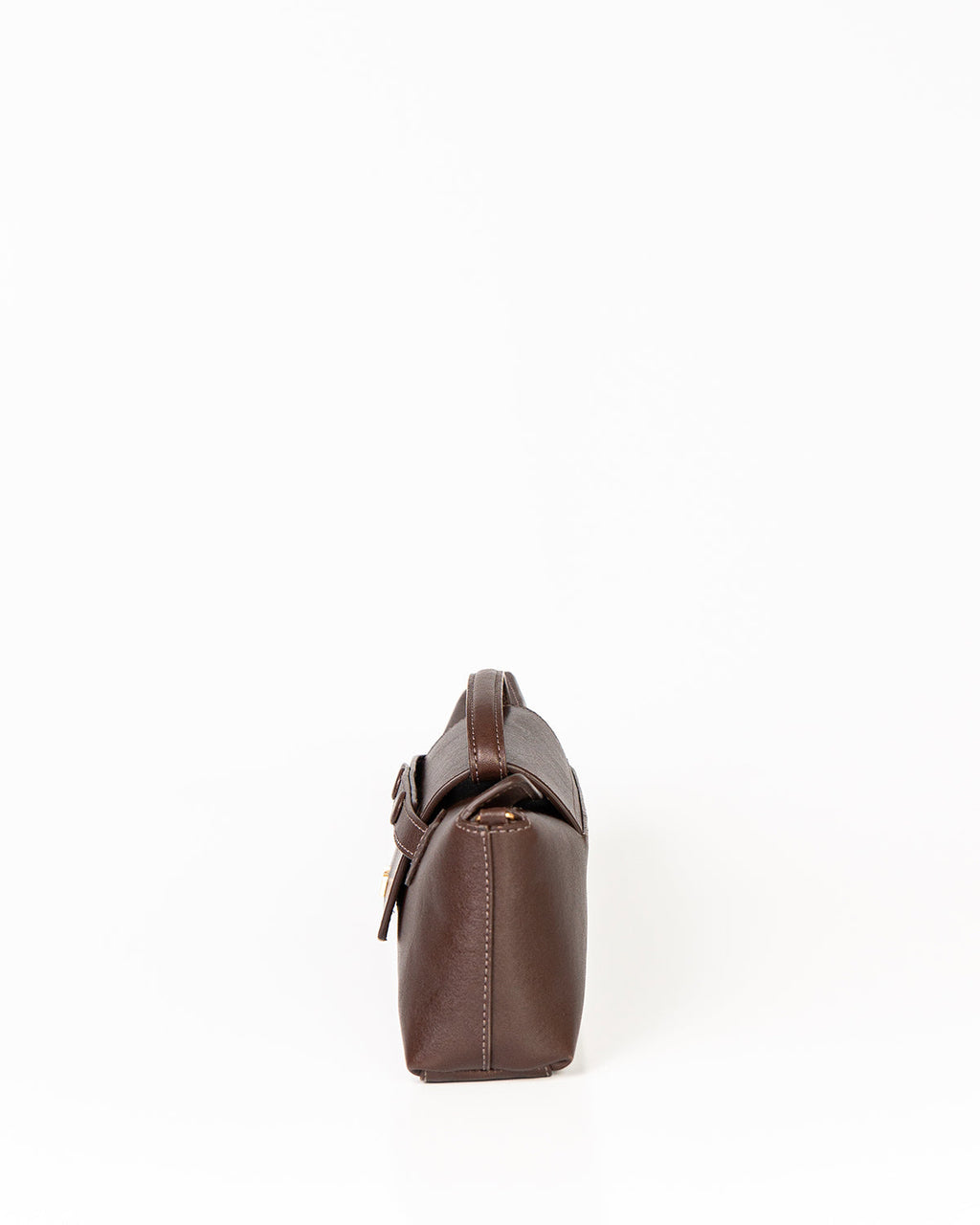 Bolsa Baguette Inez em Couro Café WOOW