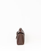 Bolsa Baguette Inez em Couro Café WOOW