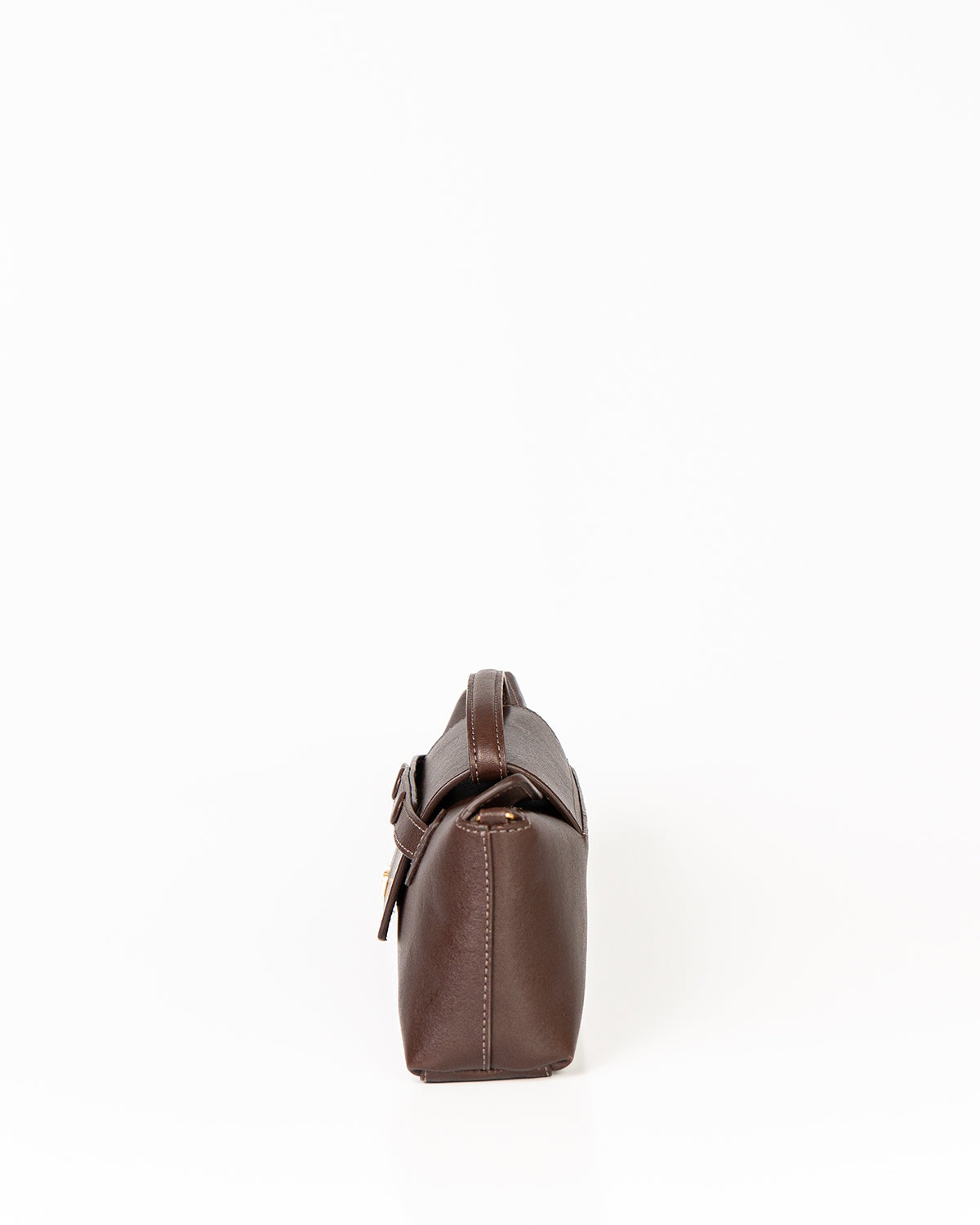 Bolsa Baguette Inez em Couro Café WOOW