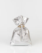Bolsa Média Rafaela Couro Silver Com Bracelete WOOW