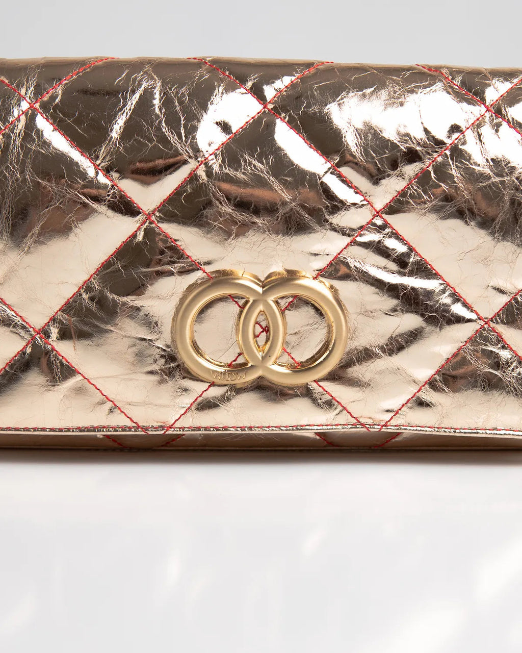 Bolsa Média Serena Couro Metalizado Gold WOOW