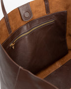 Bolsa Grande Milano Couro Chocolate WOOW