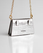 Bolsa Micro Camila com Cinto Couro Silver WOOW