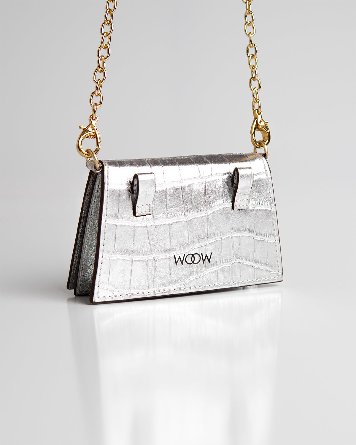 Bolsa Micro Camila com Cinto Couro Silver WOOW