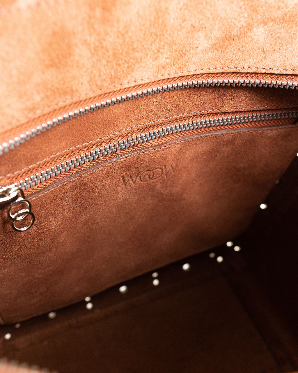 Bolsa Tote Vertical Giulia Couro Camurça Camel WOOW