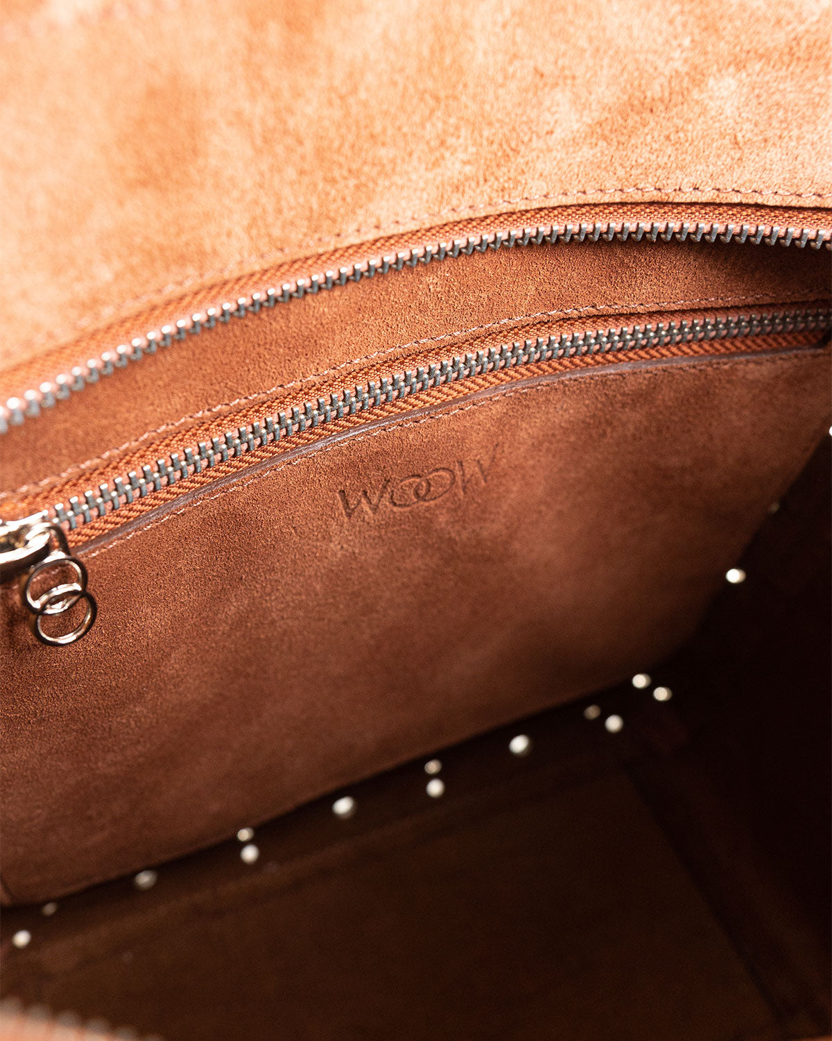 Bolsa Tote Vertical Giulia Couro Camurça Camel WOOW