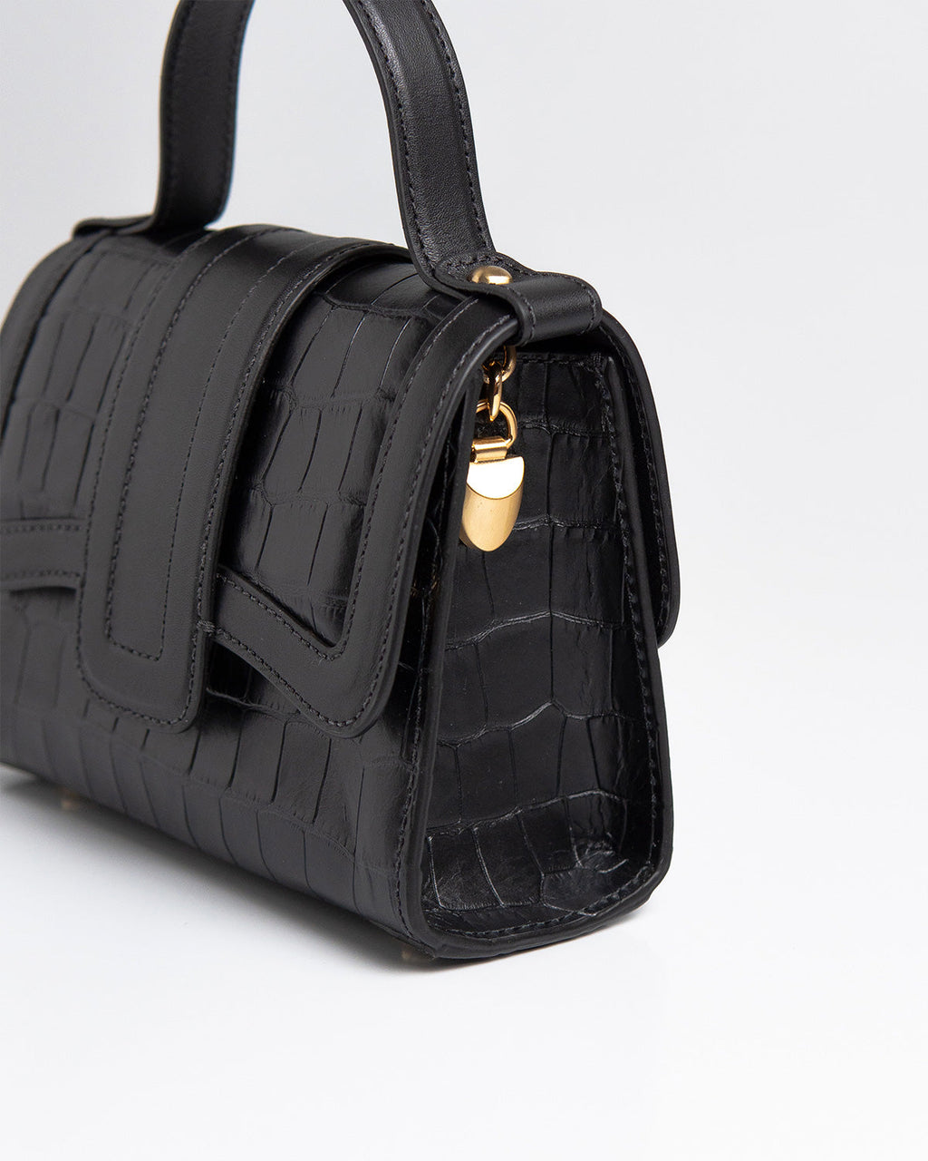 Bolsa Pequena Sophia Couro Preto WOOW