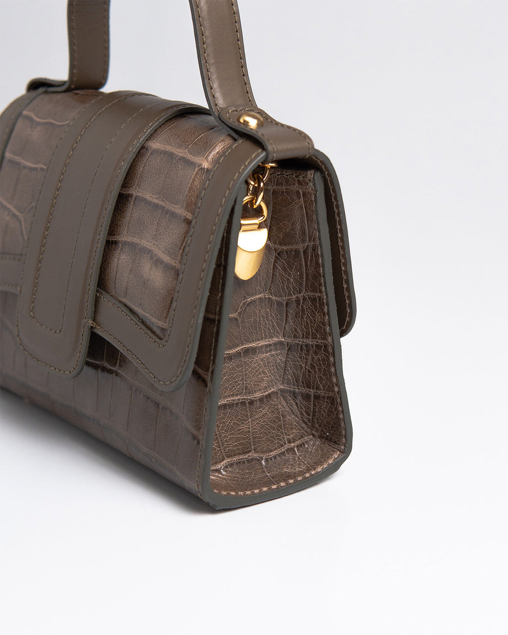 Bolsa Pequena Sophia Couro Dark Pewter WOOW