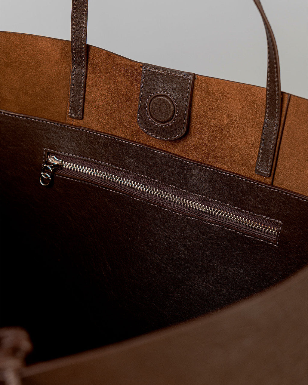 Bolsa Tote Grande Milano Couro Marrom Desert WOOW